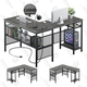 L-Shaped Computer Desk w/USB Charging Ports and Power Outlet | $168 | Amazon